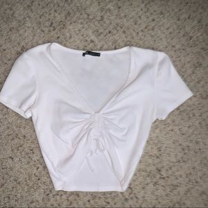 White crop top